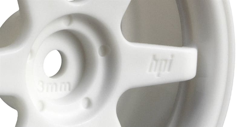 HPI Racing TE37 Wheel, 26mm, White, 3mm Offset (2pcs)