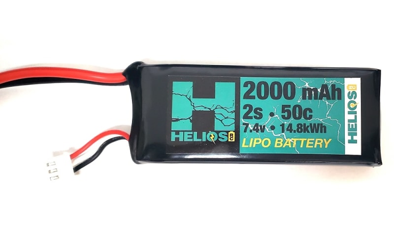 Helios RC 2S 7.4V 2000mAh 50C LiPo Battery - XT60 and TRX