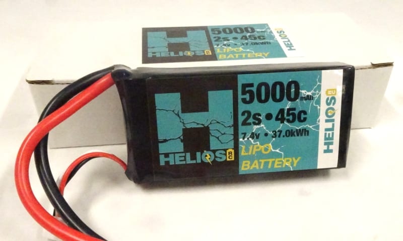 Helios RC 2S 7.4V 5000mAh 45C Shorty LiPo Battery - EC3