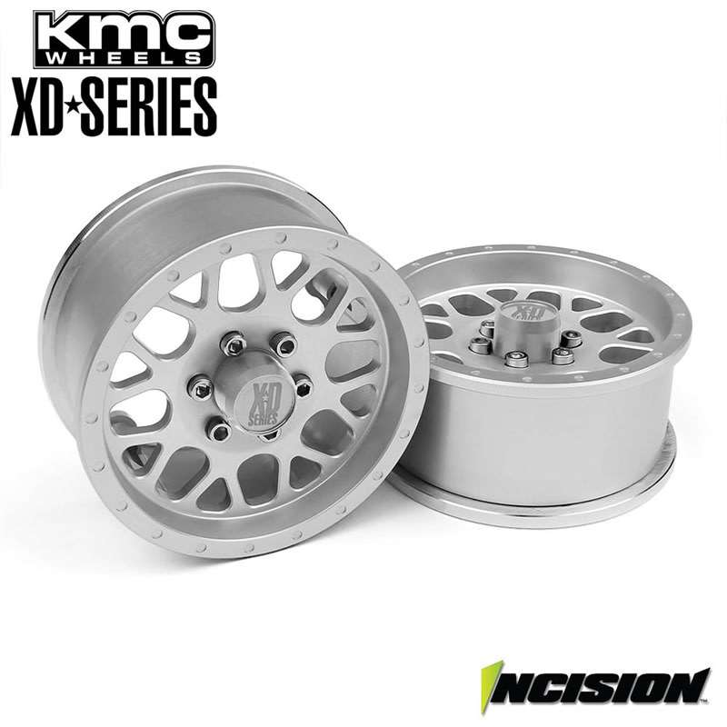 Incision KMC 1.9" XD820 Grenade Clear Anodized Wheels (2)