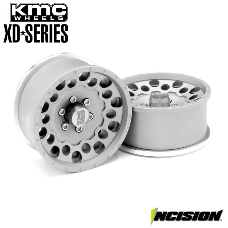 Incision KMC 1.9" XD129 Holeshot Clear Anodized Wheels (2)