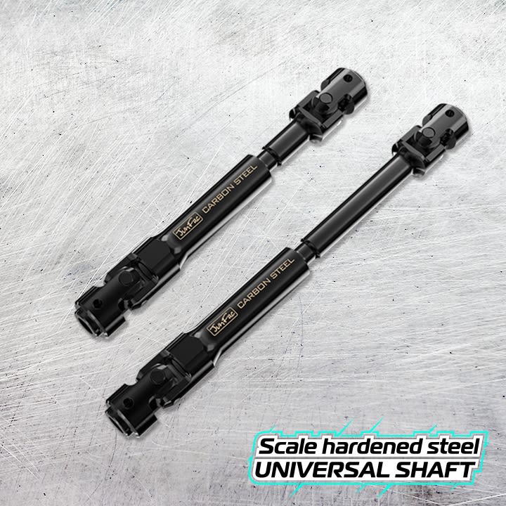 JunFac Scale Hardened Steel Universal Shafts (2) for Traxxas TRX-4 Long WB (324mm)