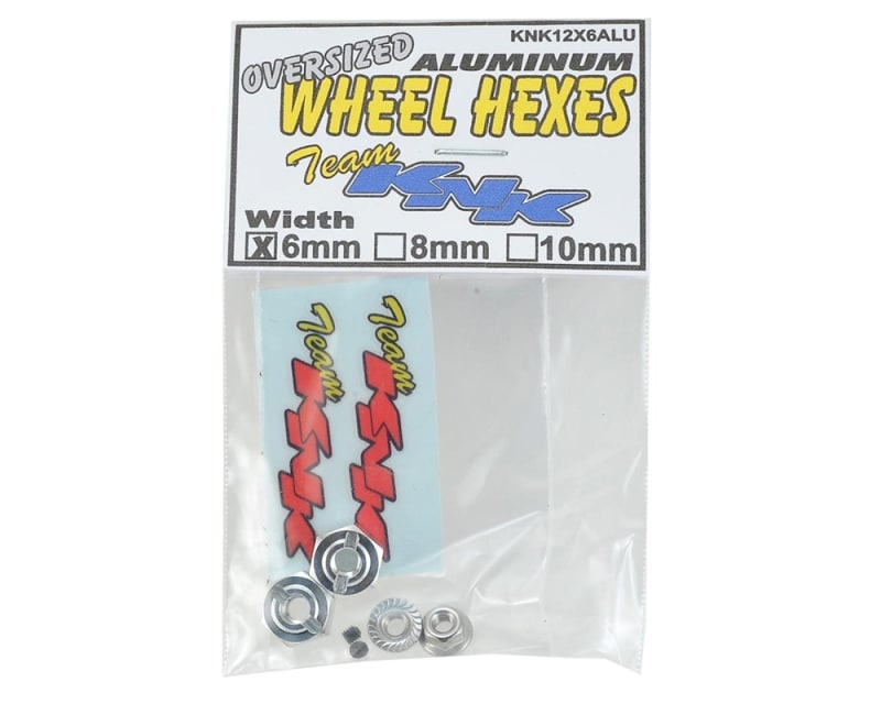 Team KNK 12mm x 6mm Aluminum Wheel Hexes (2)
