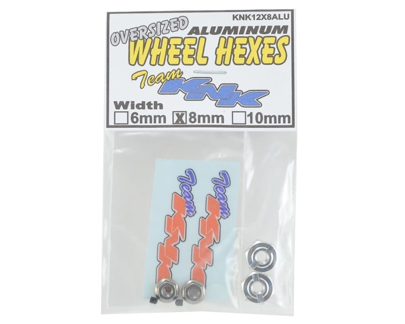 Team KNK 12mm x 8mm Aluminum Wheel Hexes (2)