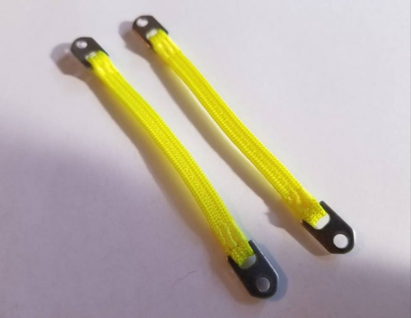 Team KNK 90mm Limit Straps (2) Neon Yellow
