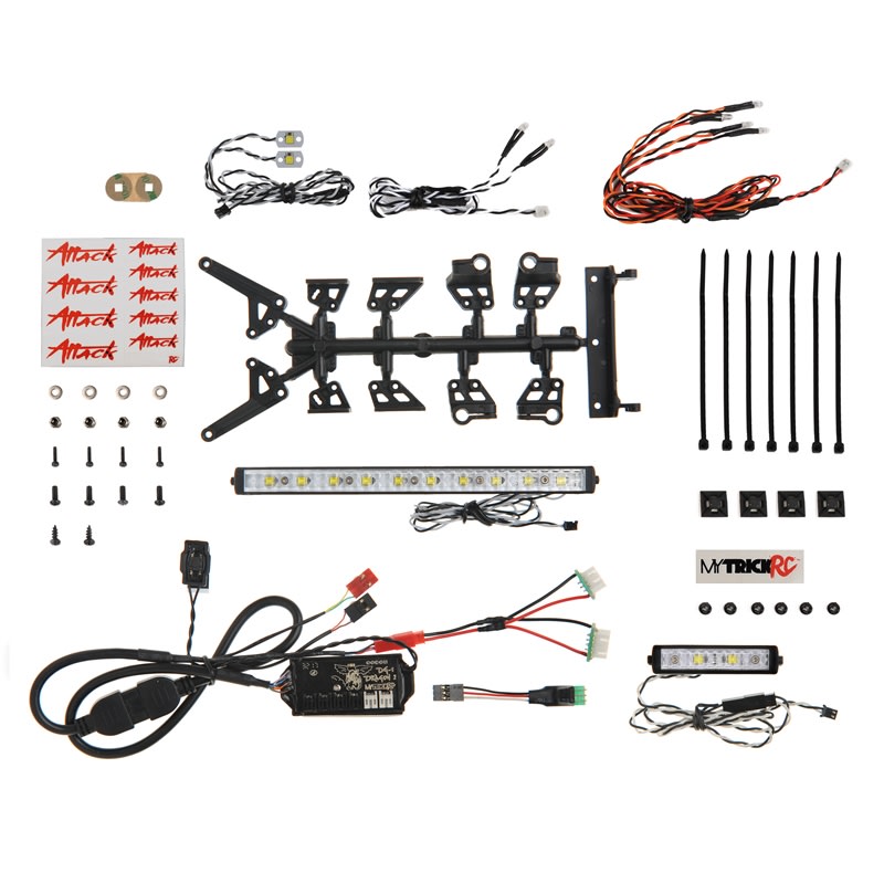 MyTrickRC High Power Controller w/ 2" and 6" LED Light Bar w/ 2 Headlights And 6-LEDS - Waterproof