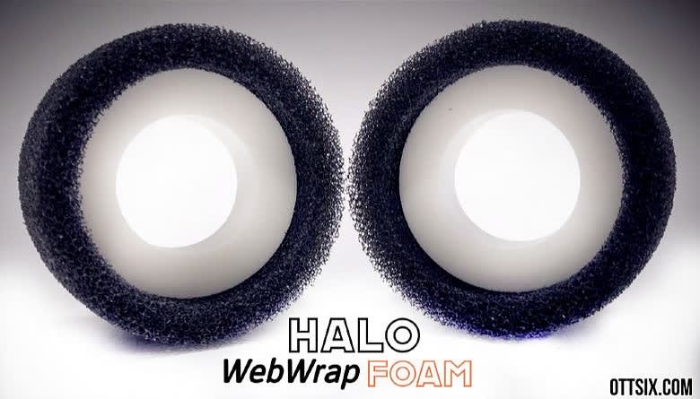 Team Ottsix Racing 1.9" HALO WebWrap Foams 3.5" OD - Blue Dot (2)