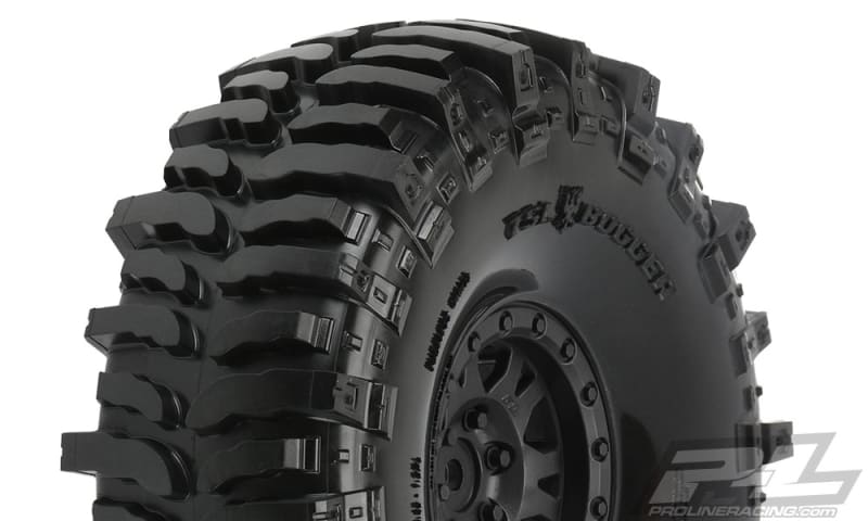 Pro-Line Interco Bogger 1.9" Mounted on Impulse Black Plastic Internal Bead-Loc Wheels (2)
