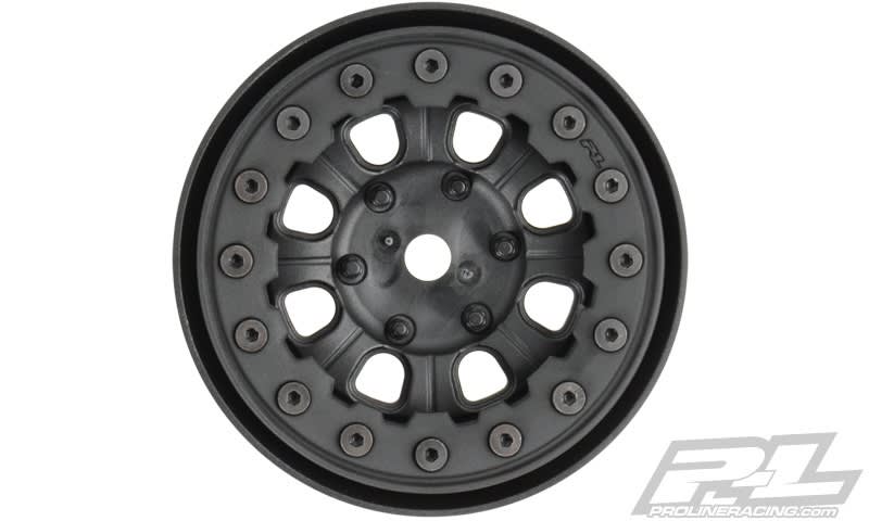 Pro-Line Denali 1.9" Black/Black Bead-Loc 8 Spoke Front or Rear Wheels (2)