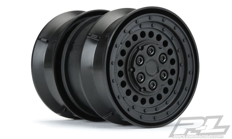 Pro-Line Carbine 1.9" Black Plastic Internal Bead-Loc Dually Wheels (2)