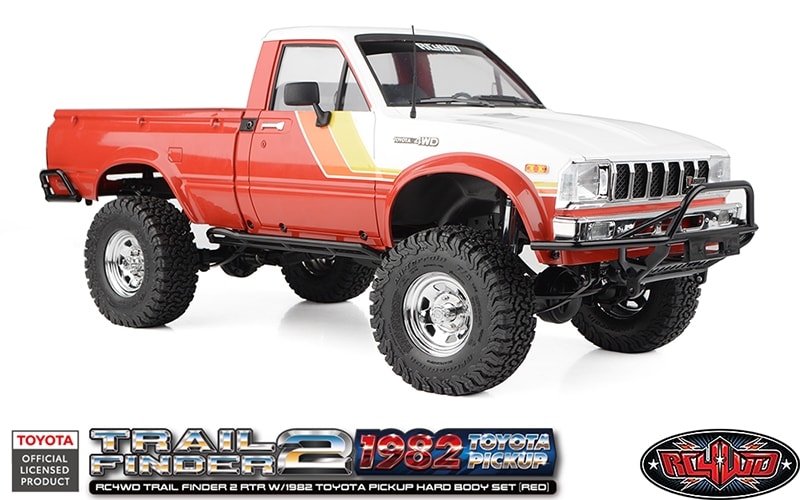 RC4WD Trail Finder 2 RTR with 1982 Toyota Pickup Hard Body Set (Red)