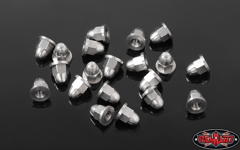RC4WD M2.5 Flanged Acorn Nuts (Silver) (20)