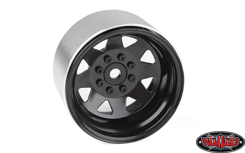 RC4WD 8 Lug Deep Dish Wagon 1.9" Steel Stamped Beadlock Wheels (Black) (4)