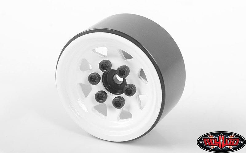 RC4WD Stamped Steel 1.0'' Stock Beadlock Wheels (White) (4)
