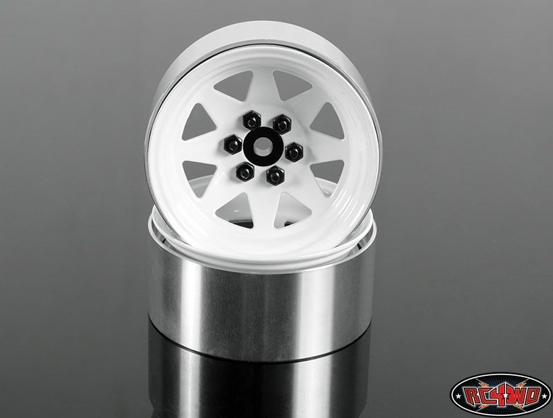RC4WD 6 Lug Wagon 2.2" Steel Stamped Beadlock Wheels (White) (4)
