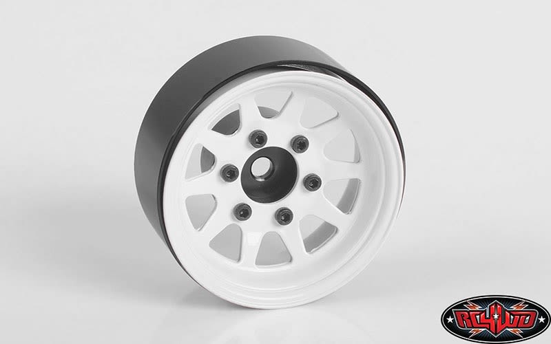 RC4WD OEM 6-Lug Stamped Steel 1.55" Beadlock Wheels (White) (4)