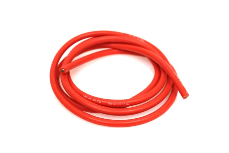 Racers Edge 12 AWG Silicone Wire, 3', Red