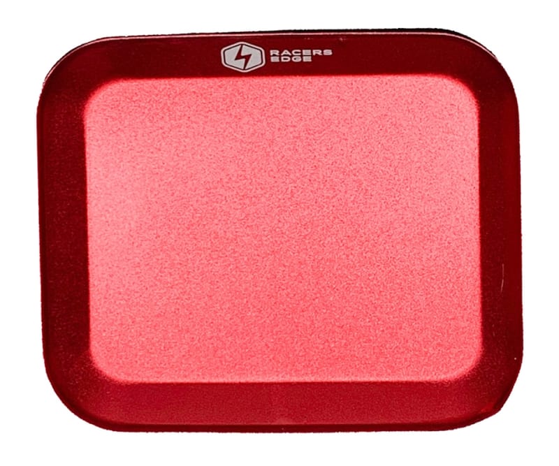 Racers Edge Small Aluminum Alloy Magnetic Screw Tray - Red