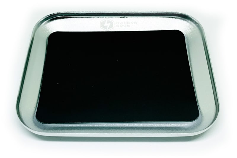 Racers Edge Small Aluminum Alloy Magnetic Screw Tray - Silver