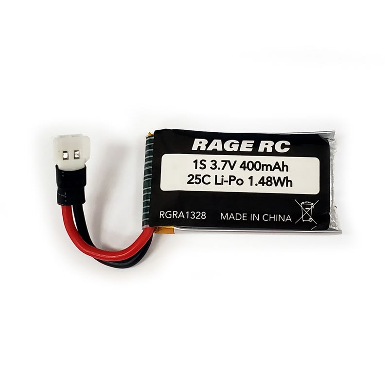 Rage RC 1S 3.7V 400mAh 25C LiPo Battery