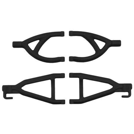 RPM Rear Up/Low A-arms, Black: 1/16 ERevo