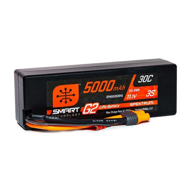 Spektrum 3S 11.1V 5000mAh 30C Smart G2 Hardcase LiPo Battery - IC3