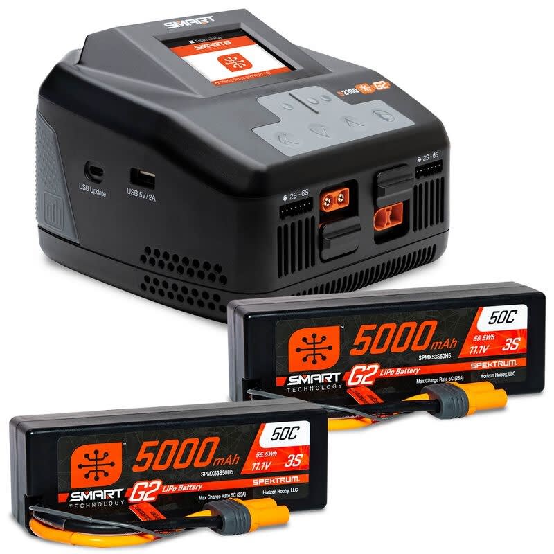 Spektrum Smart G2 PowerStage Bundle 6S (2x 3S) LiPo - IC5 (S2100 Charger) Spektrum Smart G2 PowerStage Bundle 6S (2x 3S) LiPo - IC5 (S2100 Charger)