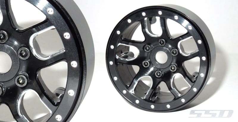SSD RC 1.9" Double Time Beadlock Wheels (Black) (2)