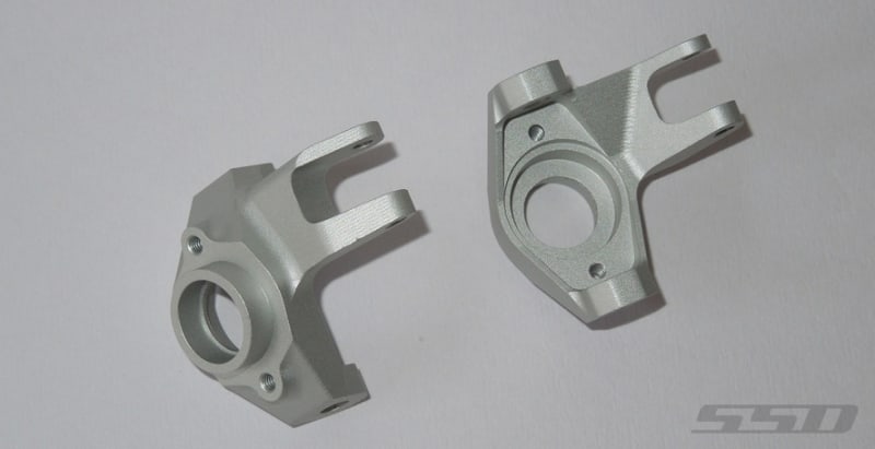 SSD RC Pro Aluminum Knuckles for SCX10 II (Silver)