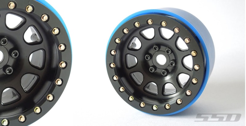 SSD RC 2.2" D Hole PL Beadlock Wheels (Black) (2)