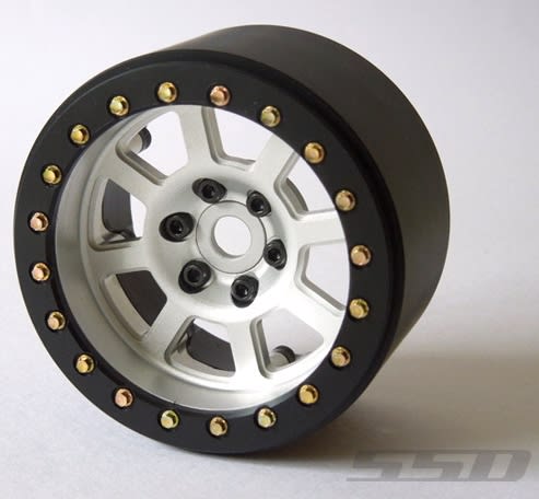 SSD RC Single 2.2" Wide Assassin Beadlock Wheel (Silver) (1)