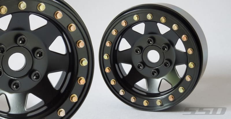 SSD RC 1.9" Steel 8 Spoke Beadlock Wheels (Black) (2)