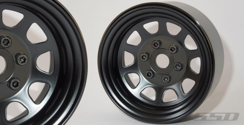 SSD RC 1.9" Steel Stock Beadlock Wheels (Black) (2)
