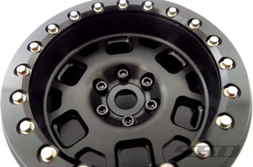 SSD RC Single 2.2" Contender PL Beadlock Wheel (Black) (1)