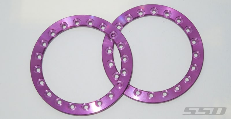 SSD RC 1.9" Purple Aluminum Beadlock Rings (2)