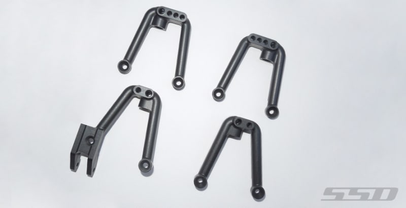 SSD RC Aluminum Shock Hoops for SCX10 II (Black)