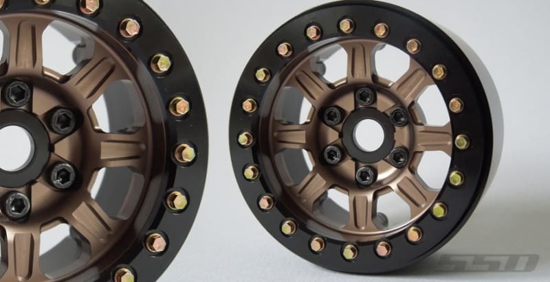SSD RC 1.9" Warrior Beadlock Wheels (Bronze) (2)