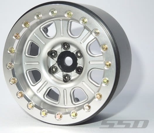 SSD RC Single 2.2" Bouncer Beadlock Wheel (Silver) (1)