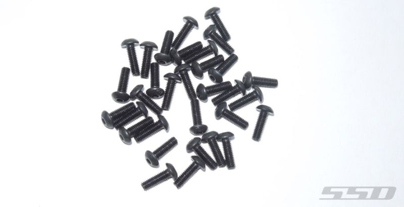 SSD RC M2.5 x 8mm Button Head Screws Black (32)