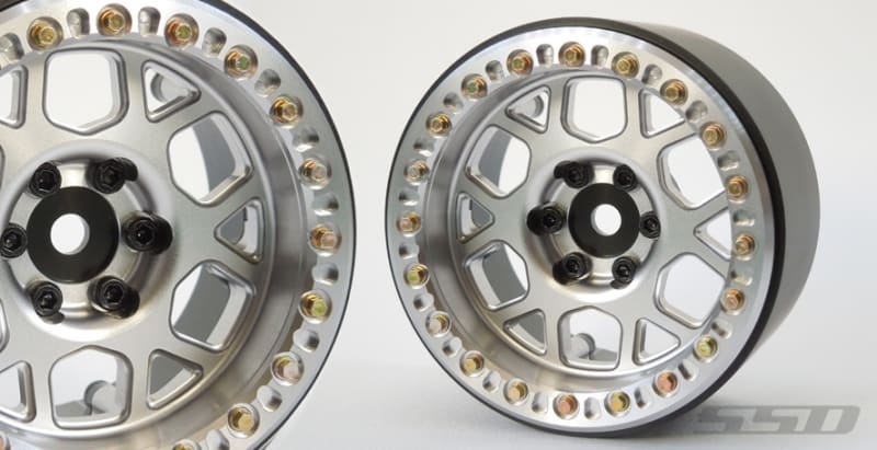 SSD RC 2.2" Boxer Beadlock Wheels (Silver) (2)