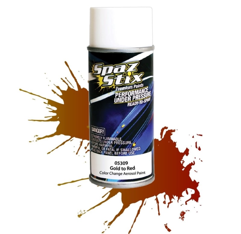 Spaz Stix Color Changing Paint Gold to Red Aerosol 3.5oz