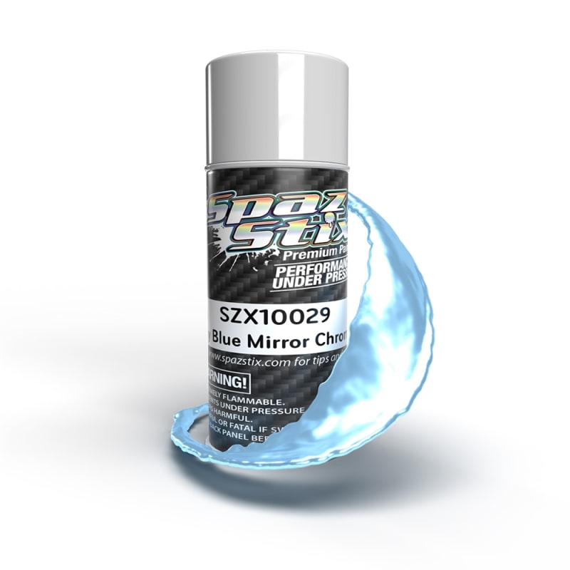 Spaz Stix Sky Blue Mirror Chrome Aerosol Paint 3.5oz
