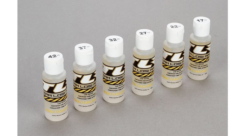 Team Losi Racing Silicone Shock Oil 6Pk, 17.5, 22.5, 27.5, 32.5, 37.5, 42.5 2oz