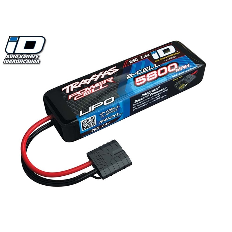 Traxxas 2S 7.4V 5800mAh 25C LiPo Battery with iD Connector