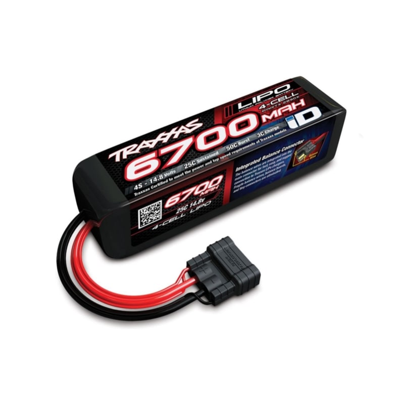 Traxxas 4S 14.8V 6700mAh 25C LiPo Battery with iD Connector