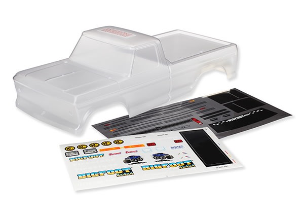 Traxxas Bigfoot #1 Clear Body Decal Sheet Window Mask
