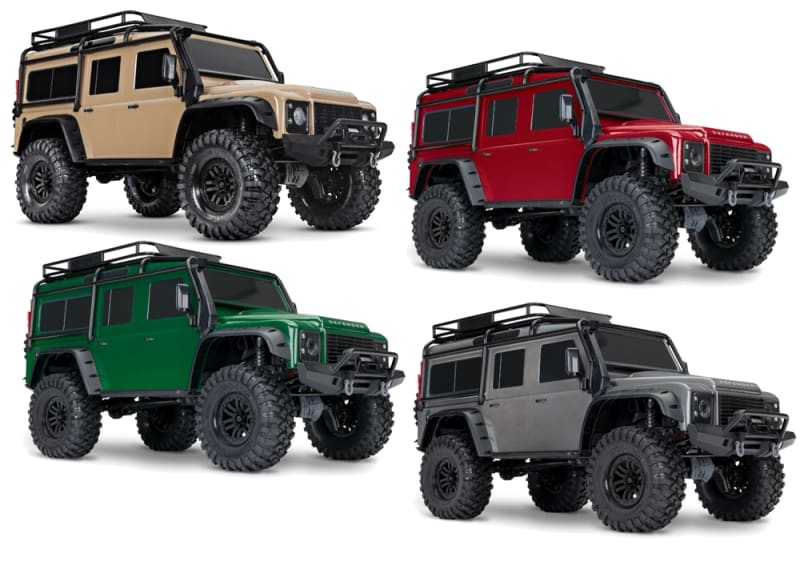 Traxxas TRX-4 Land Rover Defender RTR with Clipless Body Mounting - Assorted Colors