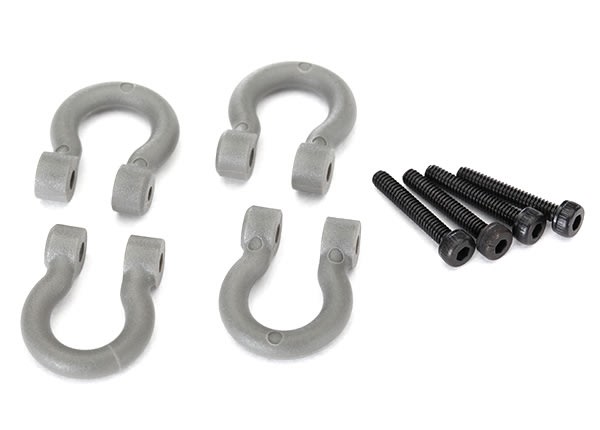 Traxxas Bumper D-Rings grey (front or rear)/ 2.0x12 CS (4) TRX-4