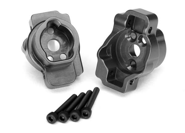 Traxxas Aluminum Portal Drive Axle Mount Rear (left & right) Charcoal Gray TRX-4