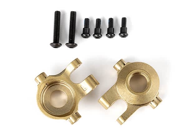 Traxxas Steering Blocks, Brass (7g each) (left & right), TRX-4M